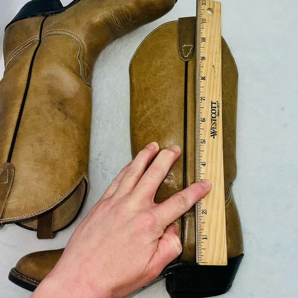 Vintage Golden Retriever Leather Cowboy Boots - Picture 10 of 11